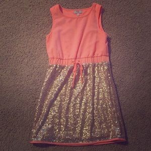 Peach cute girl dress